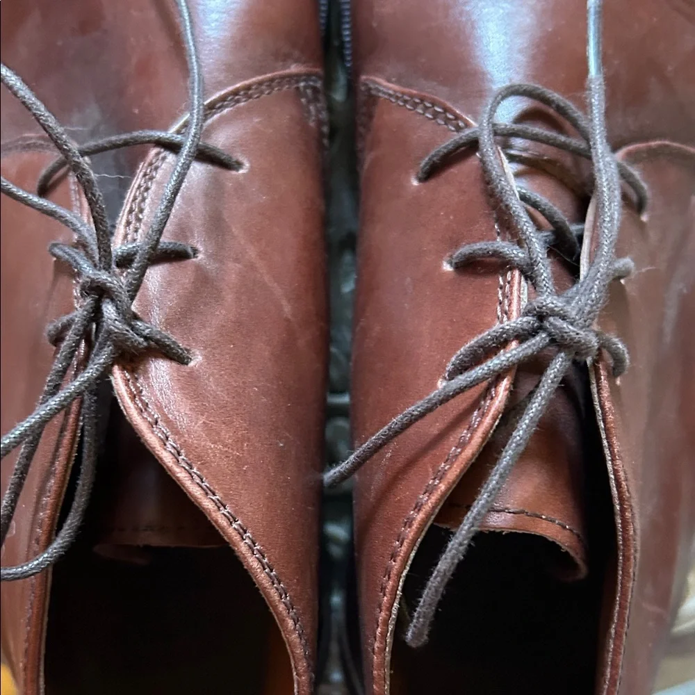 Johnston & Murphy Classic Brown Leather Men's Chukka Boots Size 12 EUC